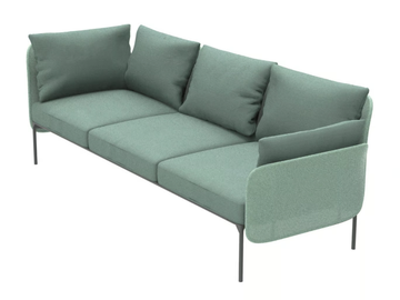 BLOOM 1221 DX/SX - 3 seater fabric sofa by Et al. - view 3